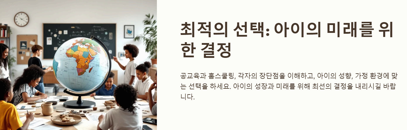 공교육과 홈스쿨링의 비교