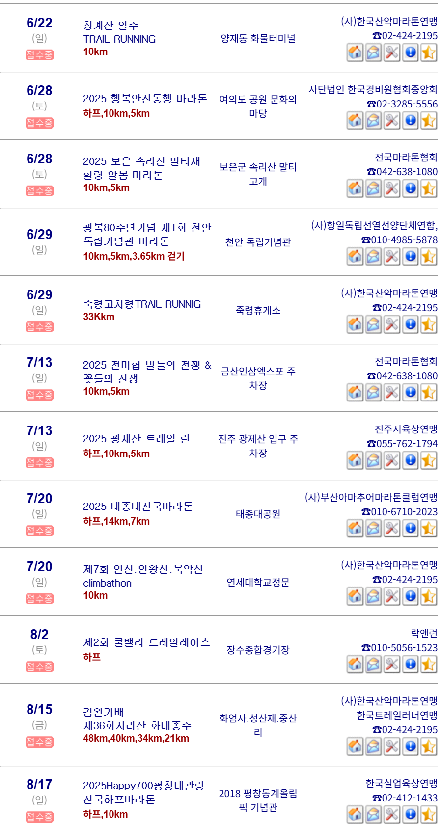 2025년 온라인 마라톤 대회일정 총정리 4