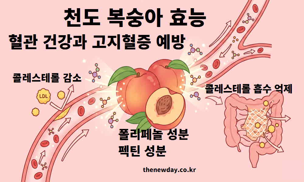 천도 복숭아 효능 혈관 건강 고지혈증 예방