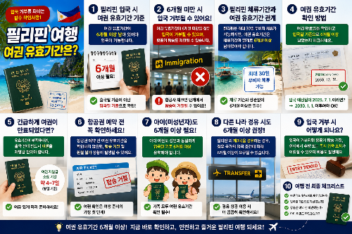 필리핀 여행 여권 유효기간 기준