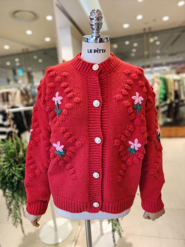 르피타 진주플라워가디건 L224UKTC02