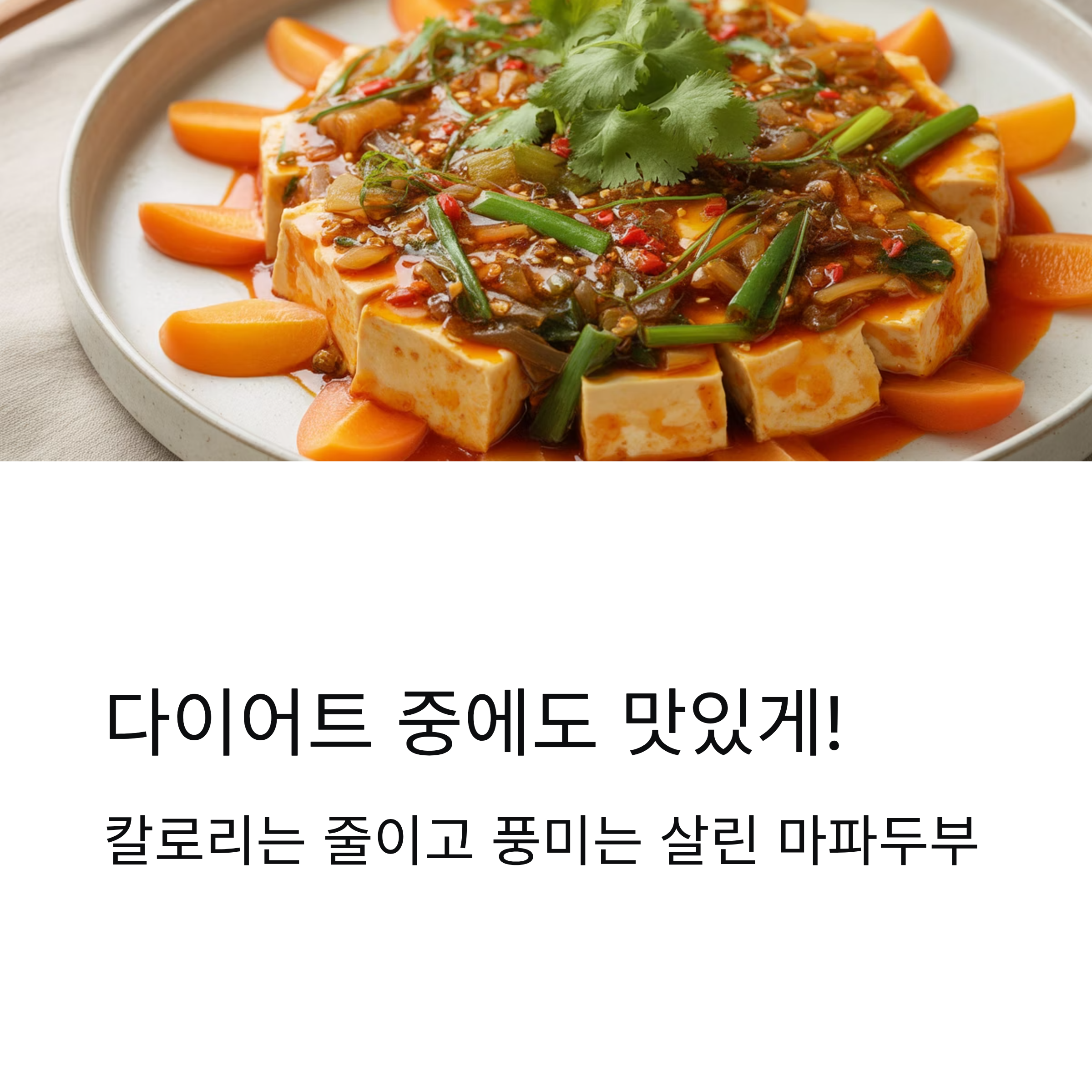 다이어트 중에도 맛있게 즐기는 마파두부