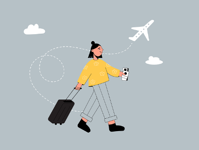 일본 입국신고서&amp;#44; 세관신고서 작성법과 관련된 해외여행을 가고 있는 사람