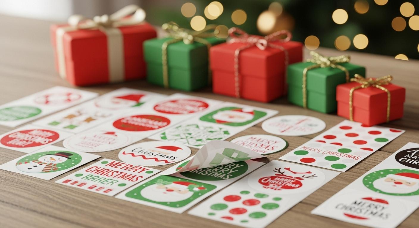 크리스마스 선물 스티커