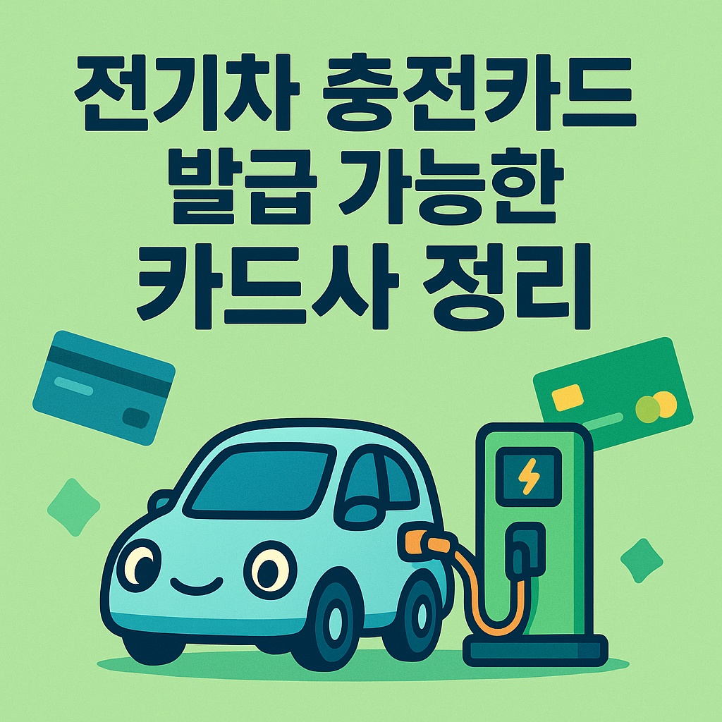 전기차 충전카드 발급 가능한 카드사 정리