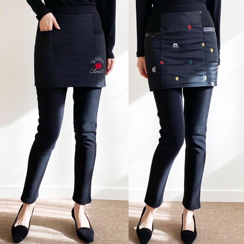 융기모 패딩 치마 레깅스 겨울 골프 엄마옷
