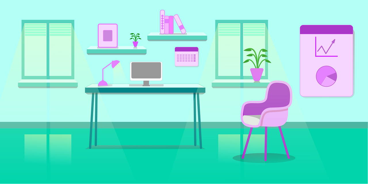 행복한 직장 사무실의 모습