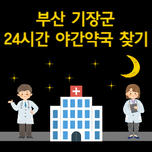부산 기장군 24시간 야간 심야 당번 약국 찾기
