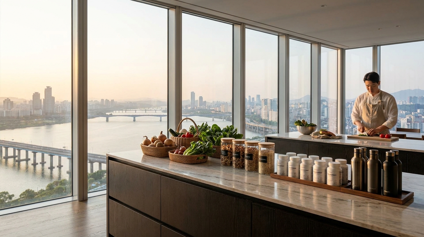 2026년 상위 0.1% 자산가들의 아침 노화 정지 루틴 설정 샷