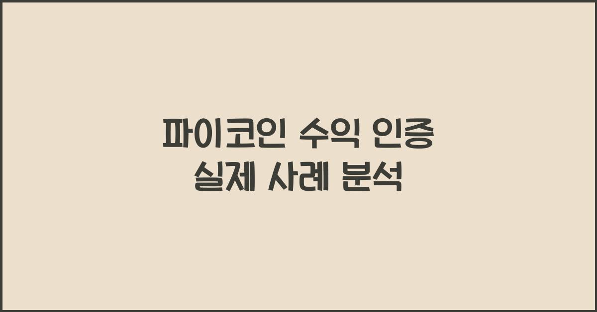 파이코인 수익 인증