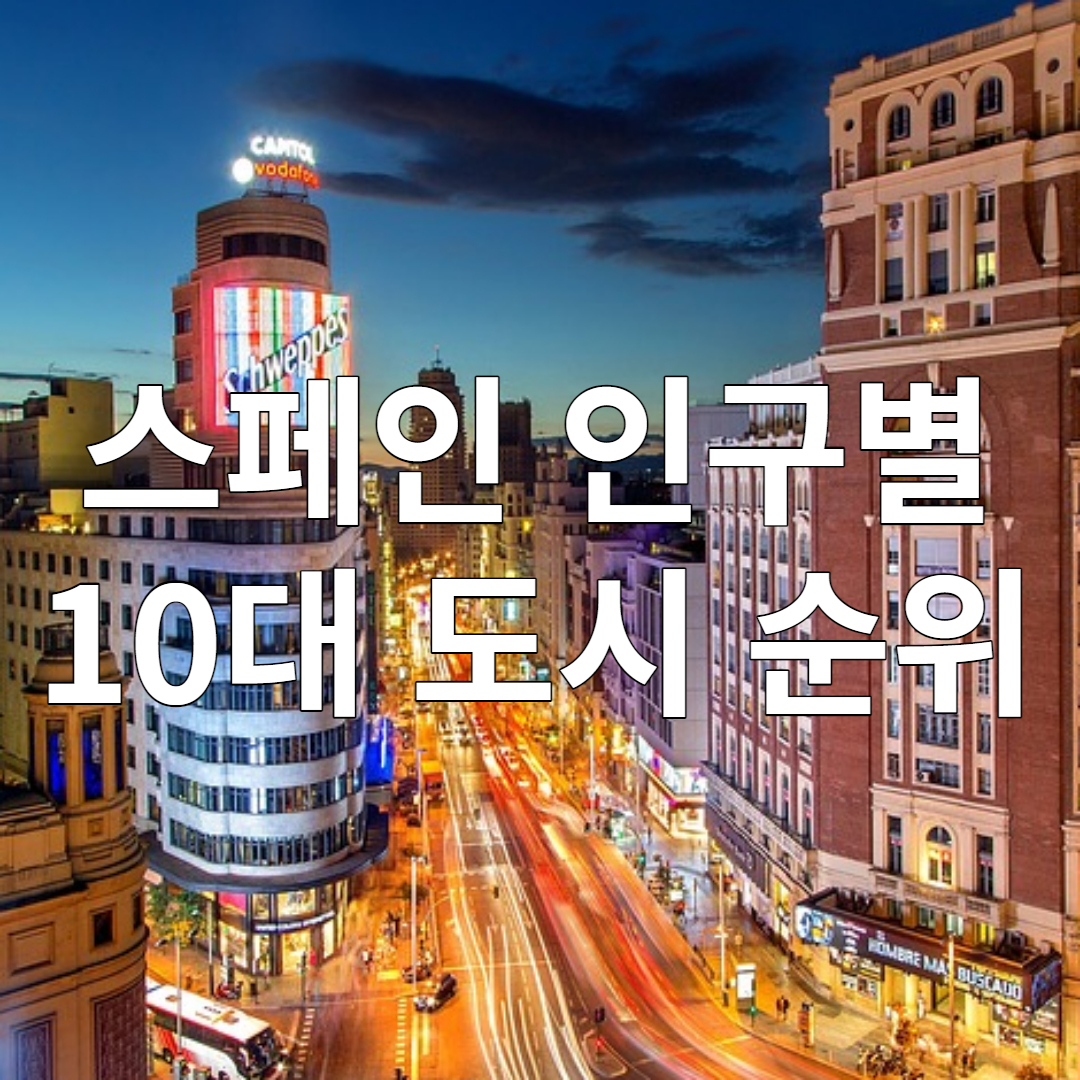 스페인 가장 큰 10대 도시 순위