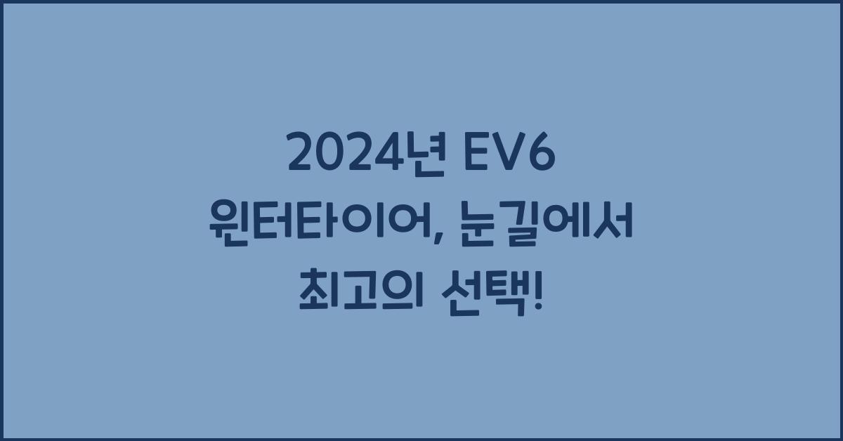 ev6 윈터타이어