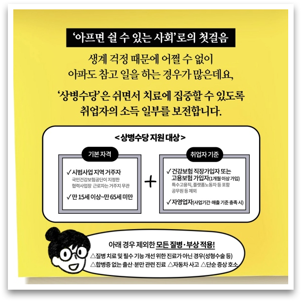 생계지원금을 받는 상병수당