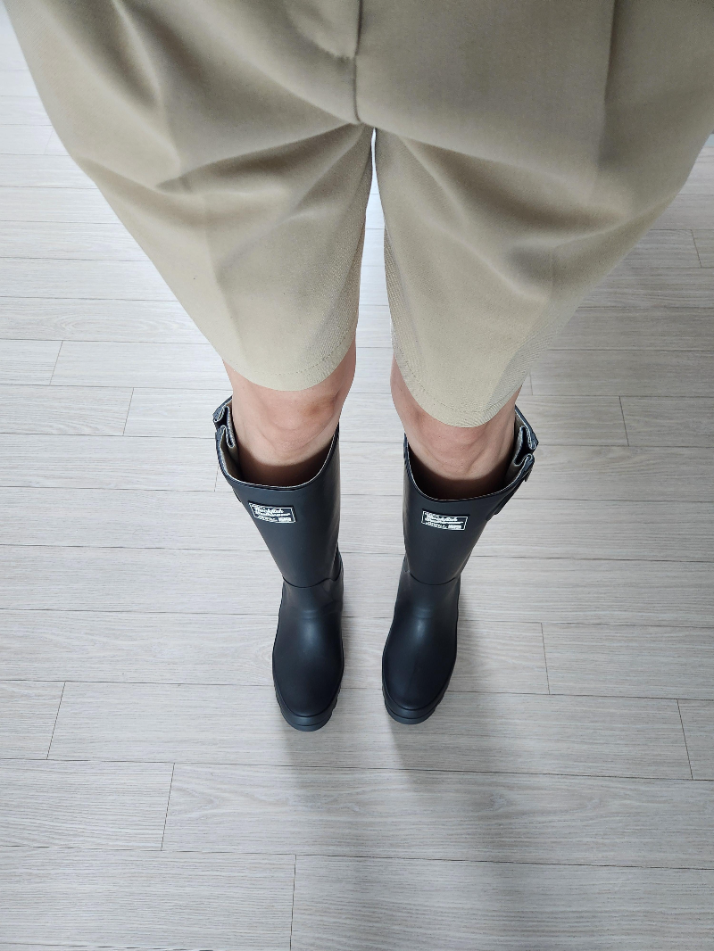 락피쉬 레인부츠 오리지널 레인부츠 롱 블랙