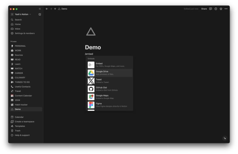 노션 삽입 기능
