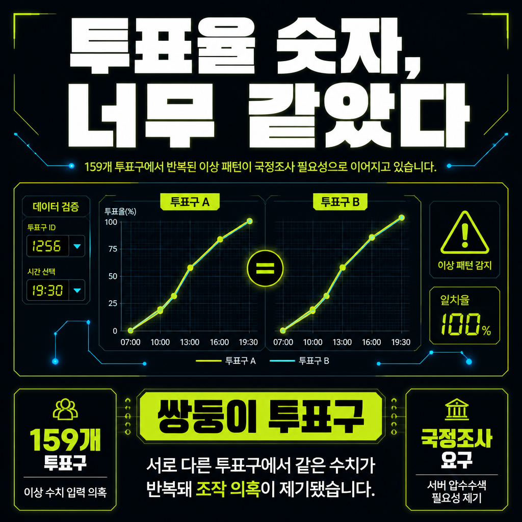 투표율 숫자, 너무 같았다