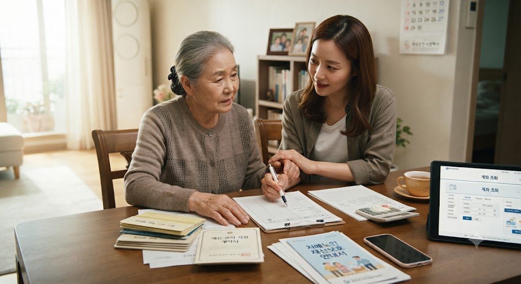 치매할머니 재산보호를 해주는 관리인