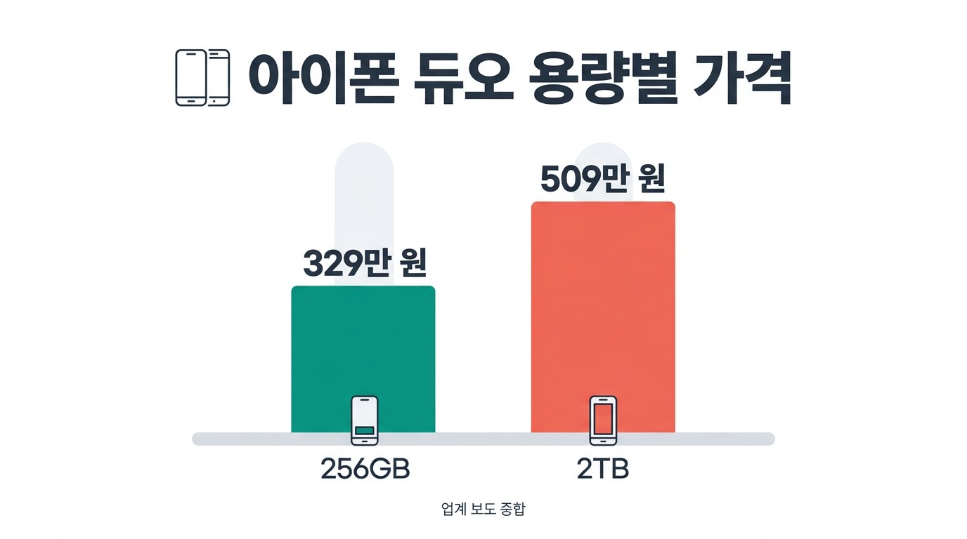 아이폰 듀오 통신사 혜택 아이폰 듀오 주요 용량별 가격