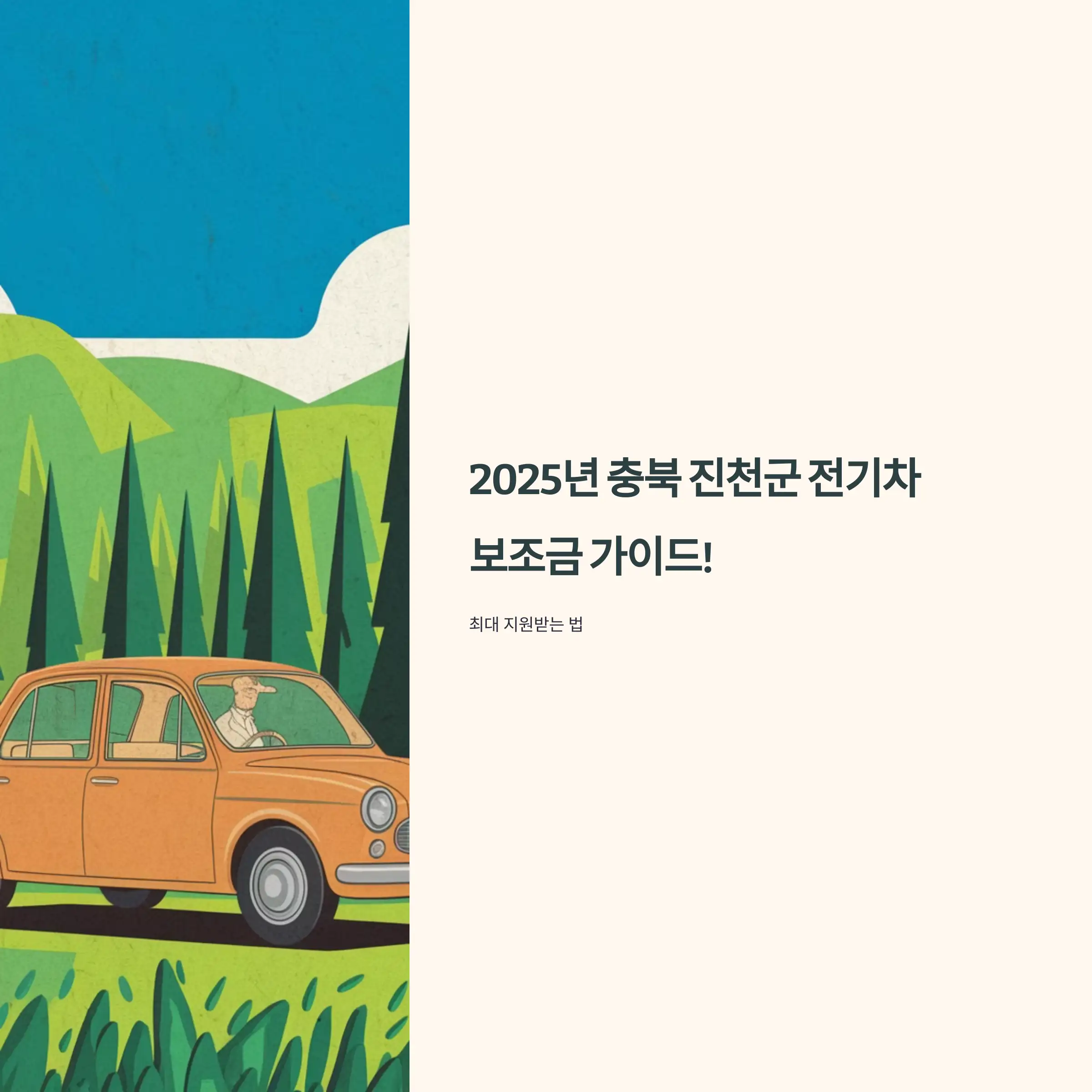 2025년 충북 진천군 전기차 보조금