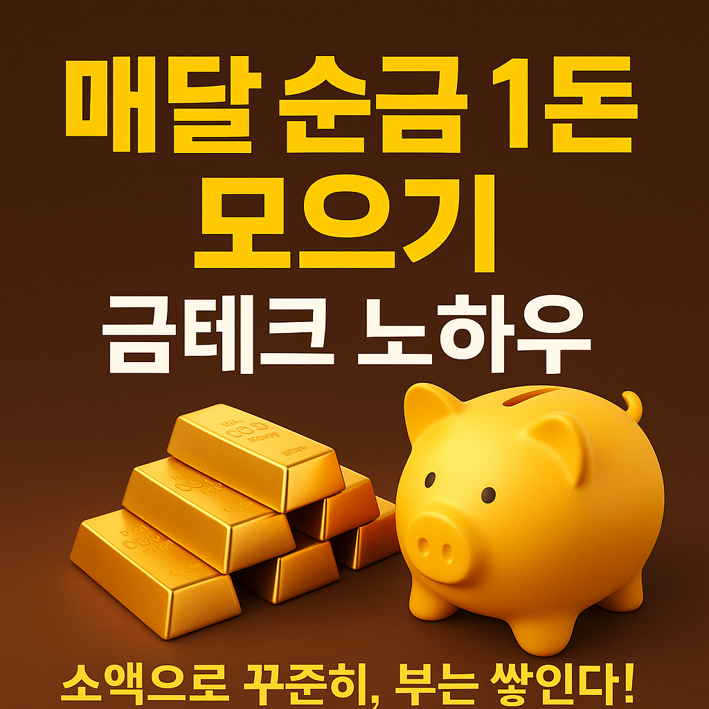 꾸준히 모으면 부자된다! 매달 순금 1돈 모으기 — 소액 금테크 실천 가이드