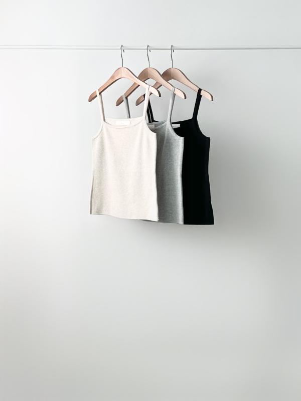 전컬러 당일 / vegetable 베지터블 에디트 슬립 니트 슬리브리스 이너 끈 나시