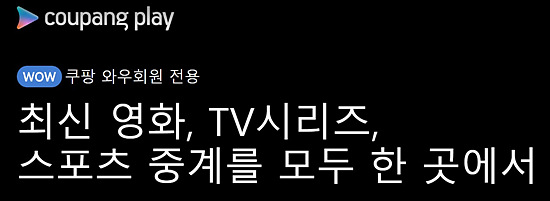 쿠팡 플레이