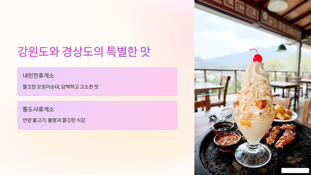 강원도와 경상도의 맛