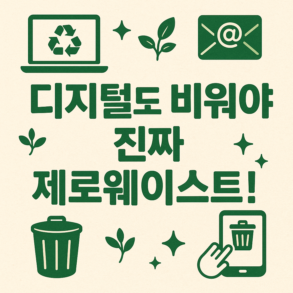 디지털도 비워야 진짜 제로웨이스트 인포그래픽