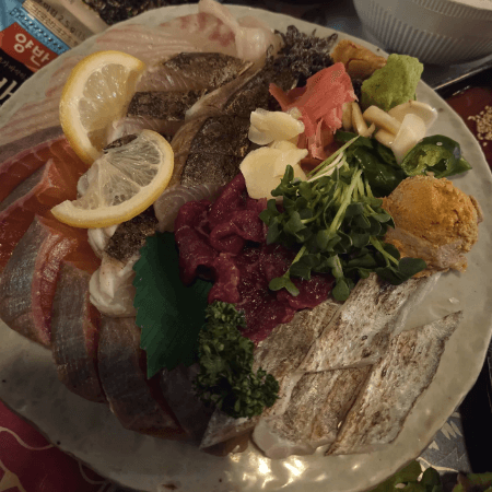 우기식당 바다점 논현점 숙성회 모듬 (소)