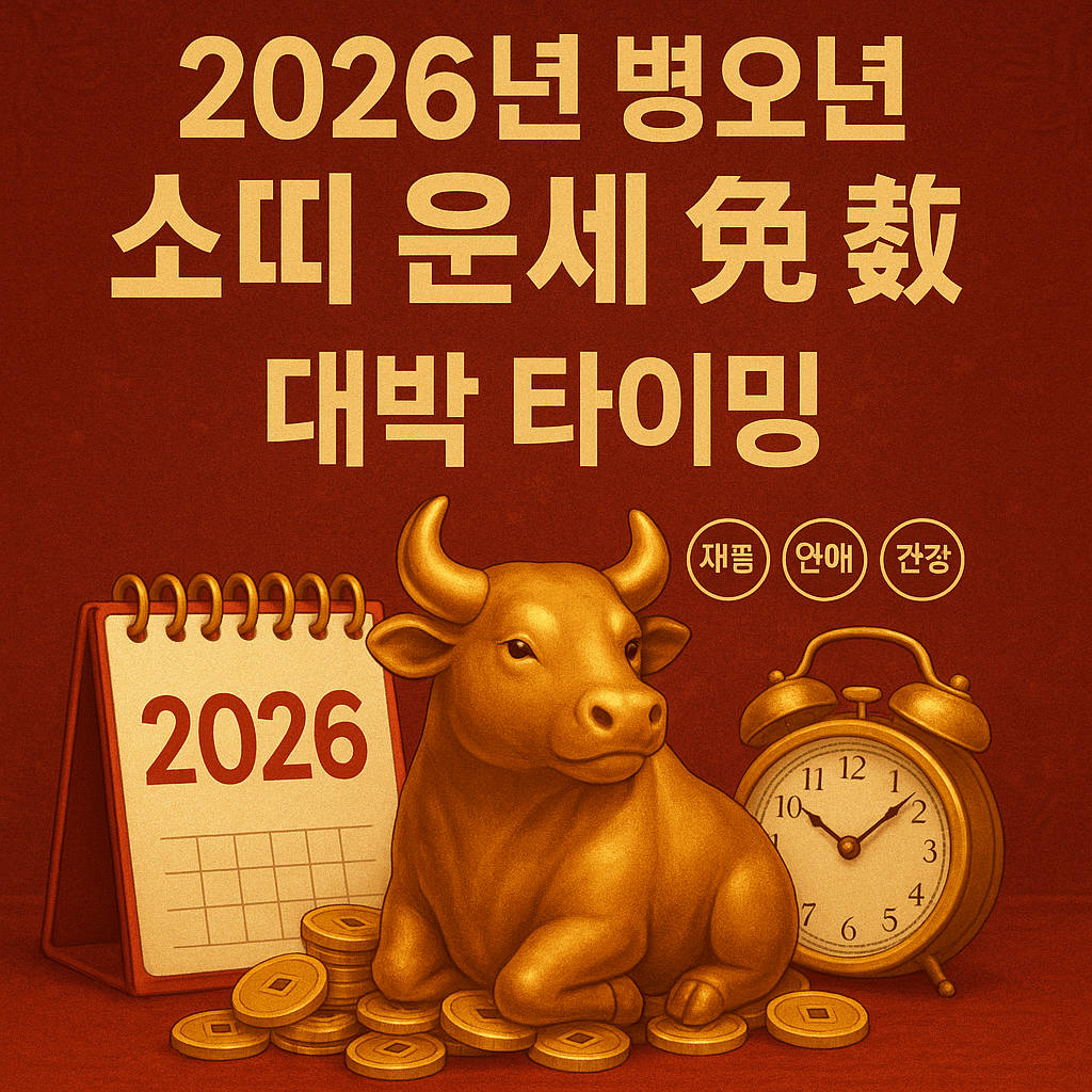 2026년 병오년 소띠 운세가 알려주는 인생 대박 타이밍 썸네일