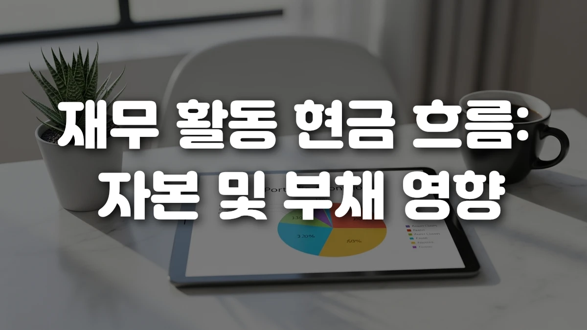 재무 활동 현금 흐름 자본 및 부채 영향