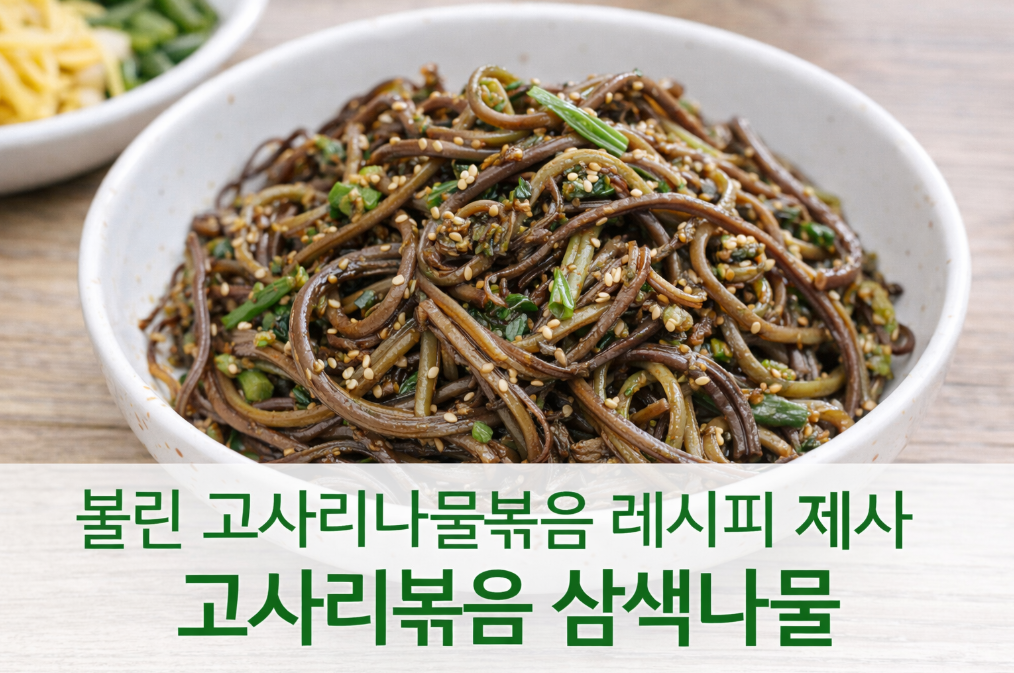 제사상 삼색나물 고사리볶음 황금레시피 대공개