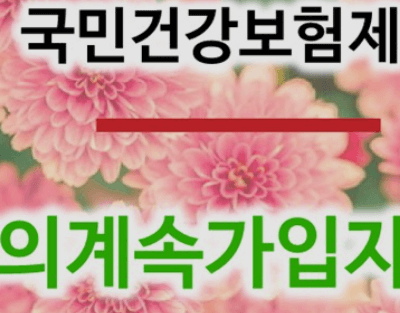 건강보험임의계속가입제도 신청&amp;#44; 대상