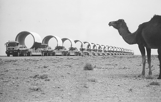 #15 사막에 쓴 중동 건설 신화…모래바람 뚫고 달러 버는 나라로 / 1984 리비아 대수로 건설 ⓒCJ대한통운