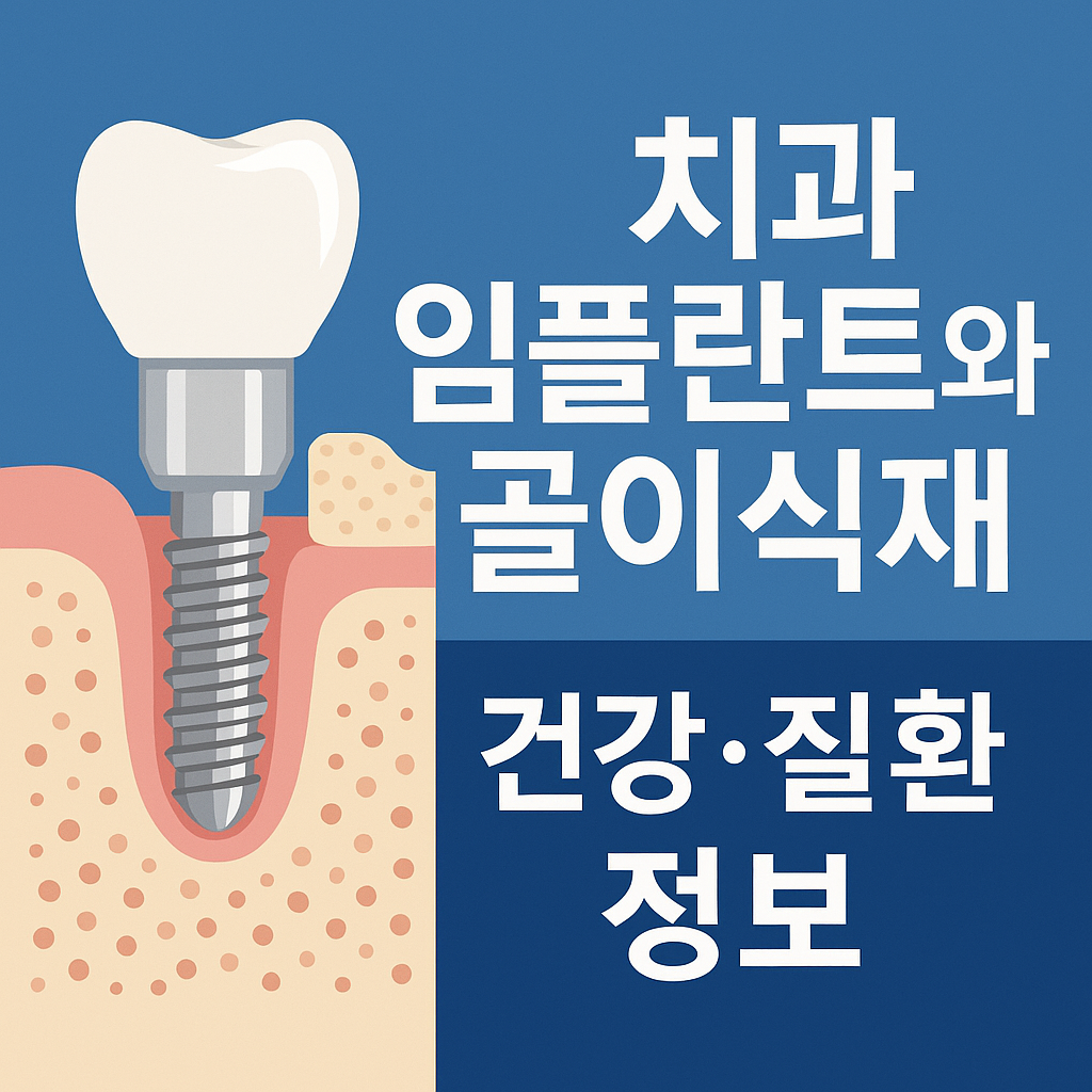 치과 임플란트와 골이식재가 필요한 이유: 질환 정보 및 비용/보험