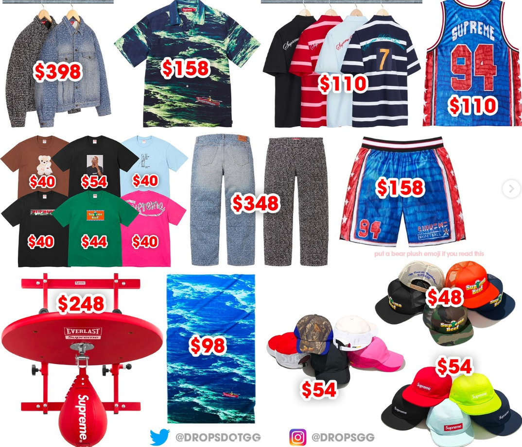 슈프림 Supreme 25 SS 18주차 드랍리스트