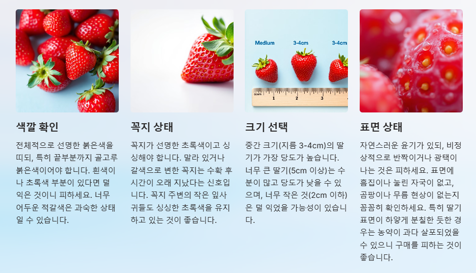 신선한 딸기 고르는 방법