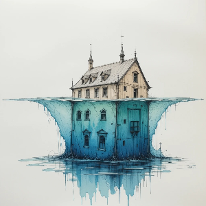 물에 잠기는 집