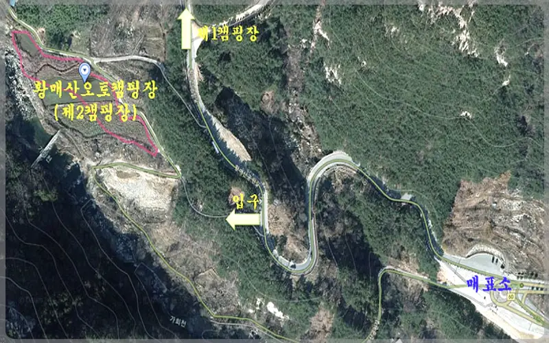 황매산 오토캠핑장 안내도
