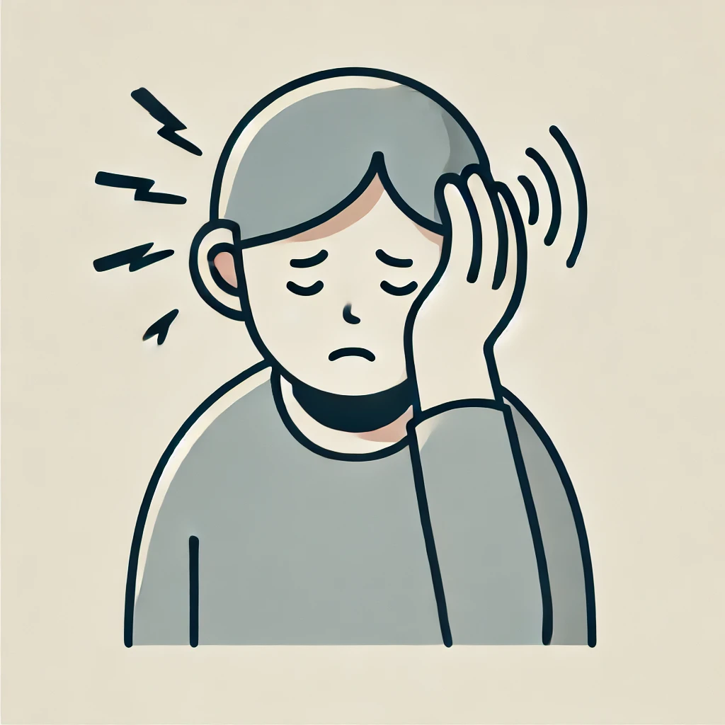 썸네일용 대표이미지(Featured Thumbnail Image): 이명에 괴로워하는 사람