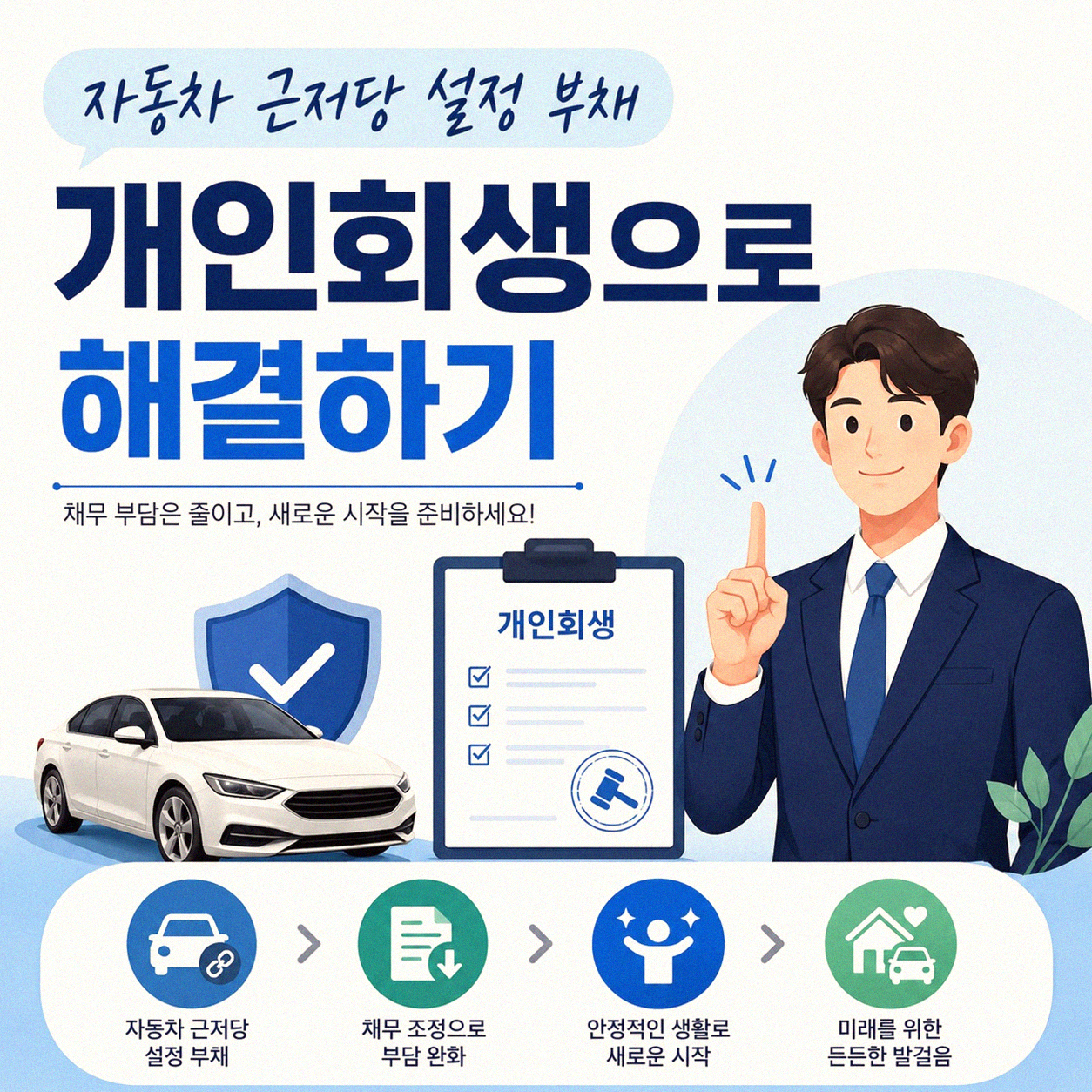 자동차 압류 근저당 부채 개인회생 어떻게?