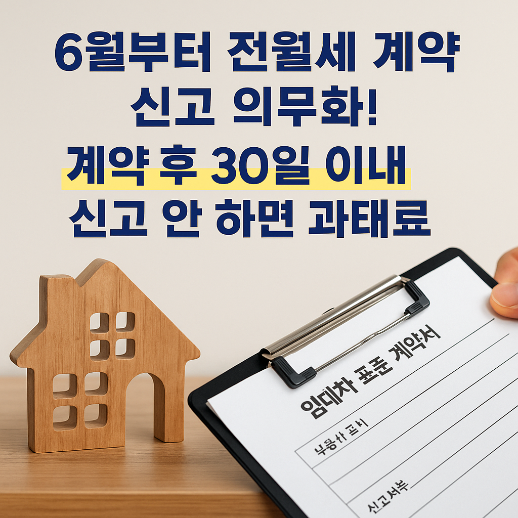 2025년 6월부터 전월세 계약 신고 의무화