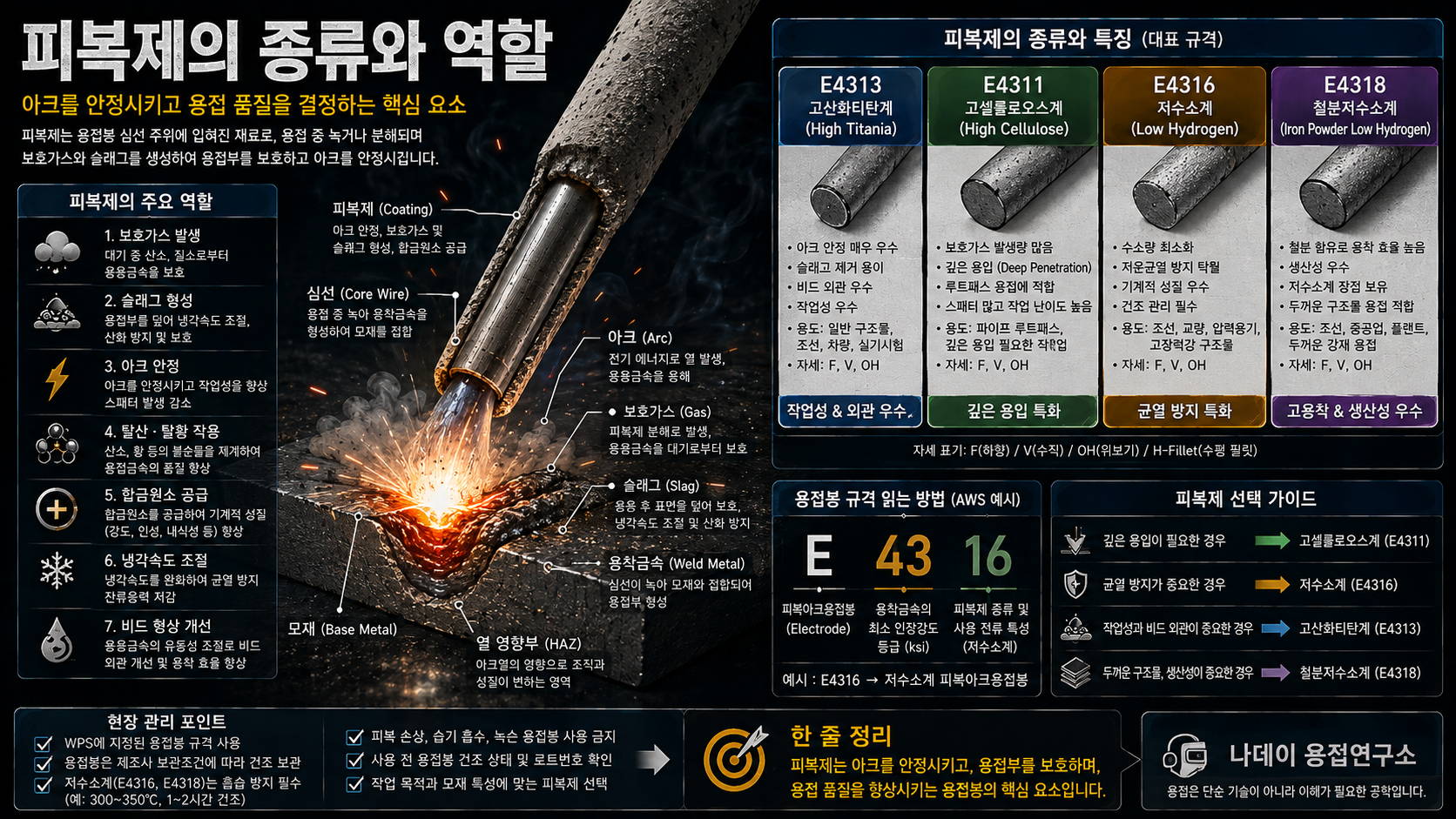피복제의 종류와 역할