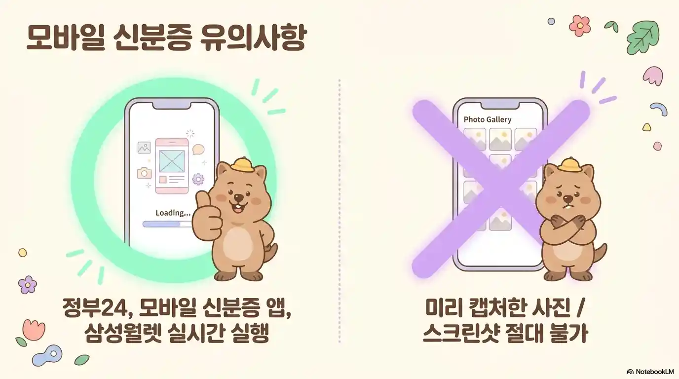 모바일 신분증 (2026년 기준 인정) 유의사항