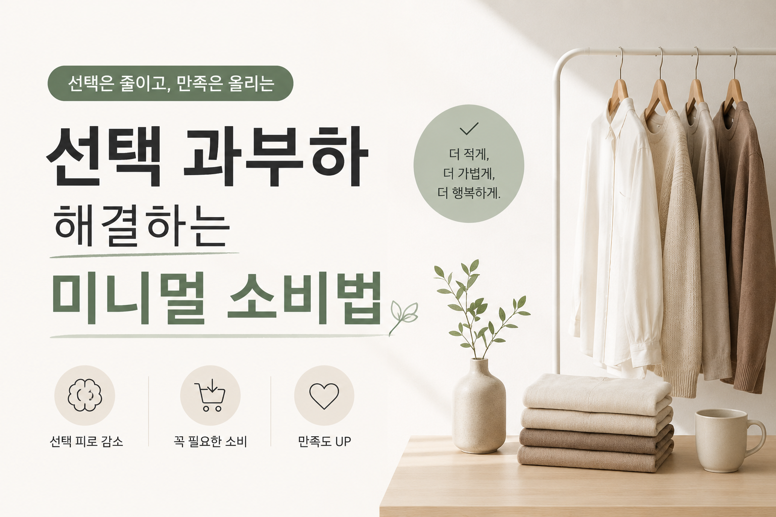 선택 과부하 해결하는 미니멀 소비법