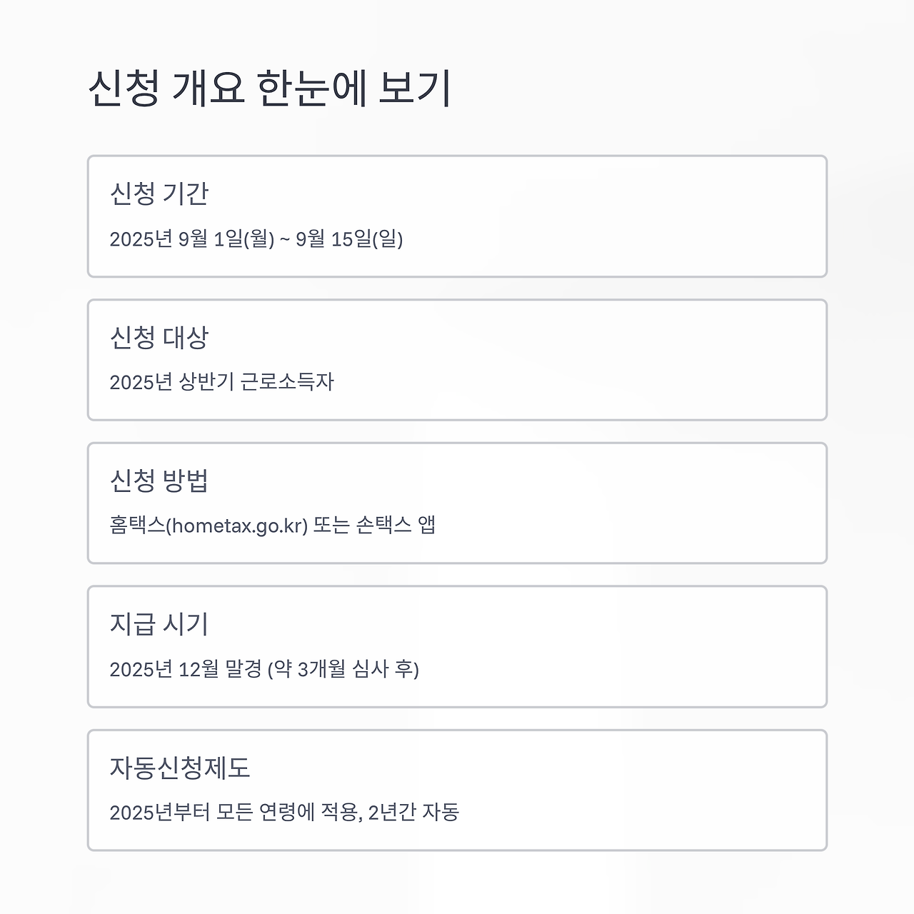 2025 근로장려금 반기신청