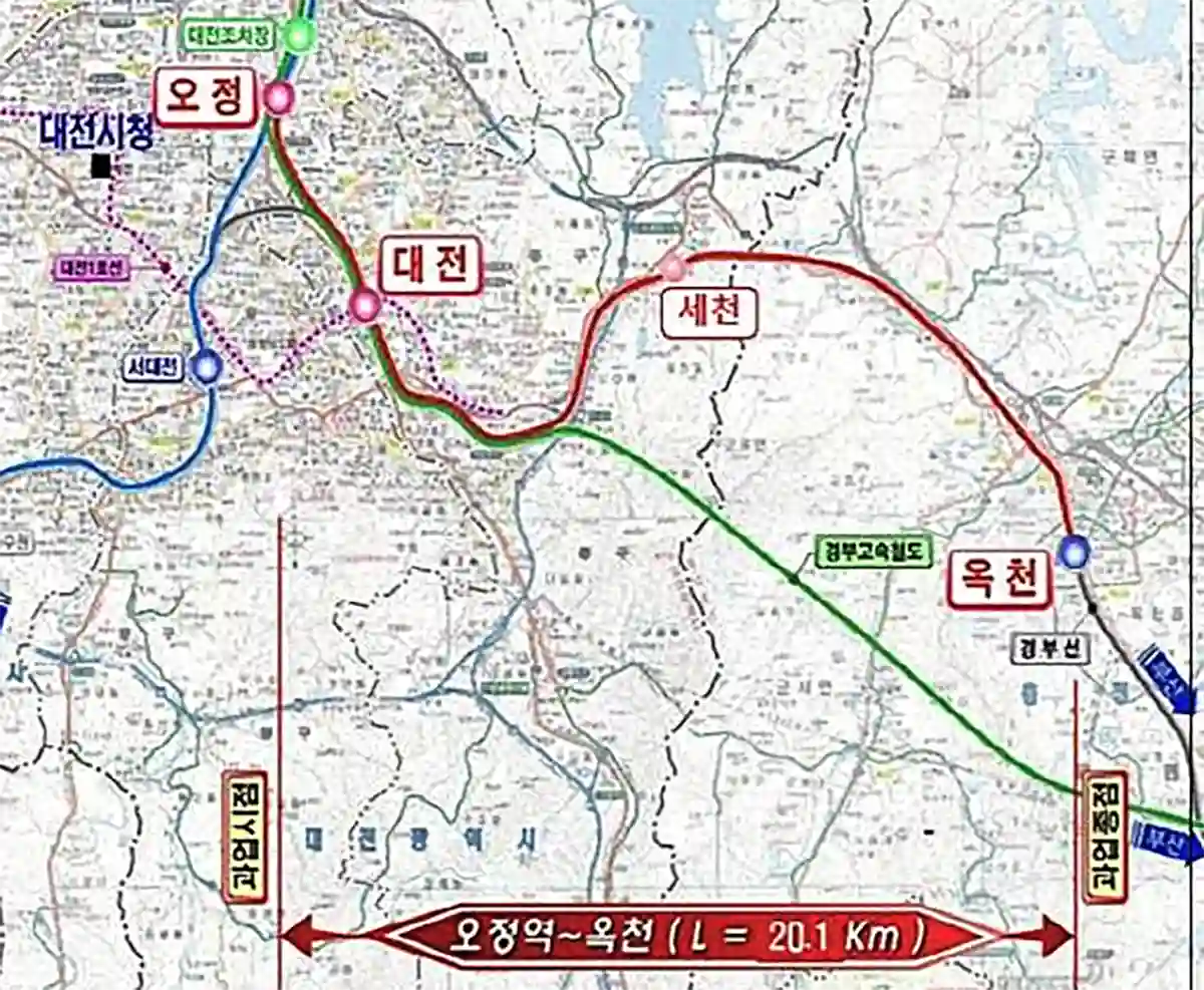 대전옥천-광역철도사업-노선도