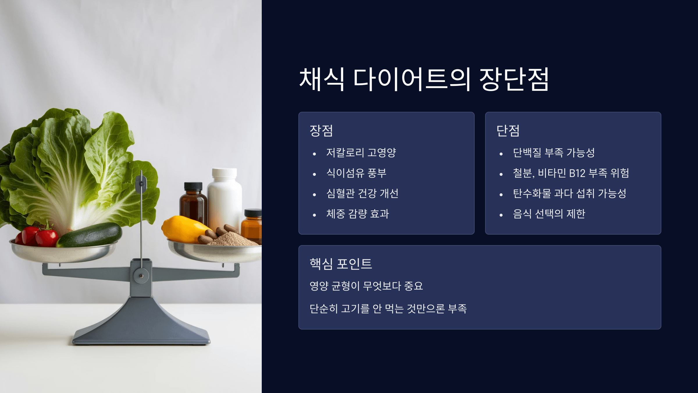 채식 다이어트 장단점