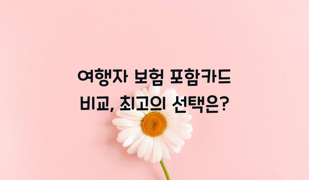 여행자 보험 포함카드
