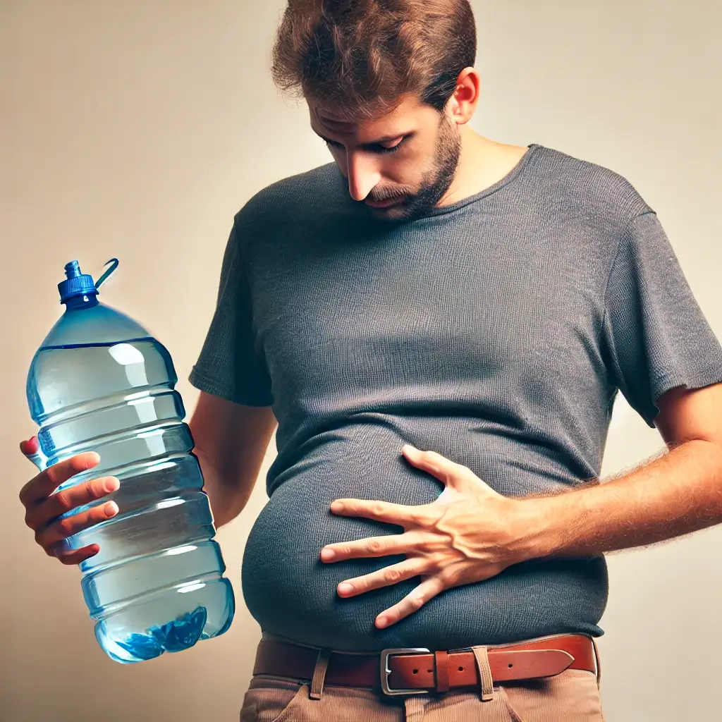 물을-한번에-많이마셔-배가-빵빵해진-남성